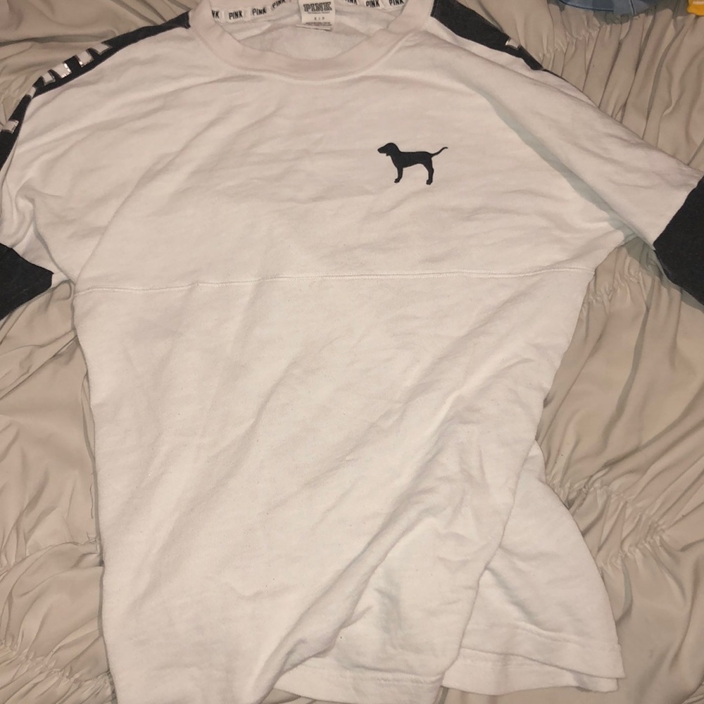 White Long Sleeve VS Pink shirt